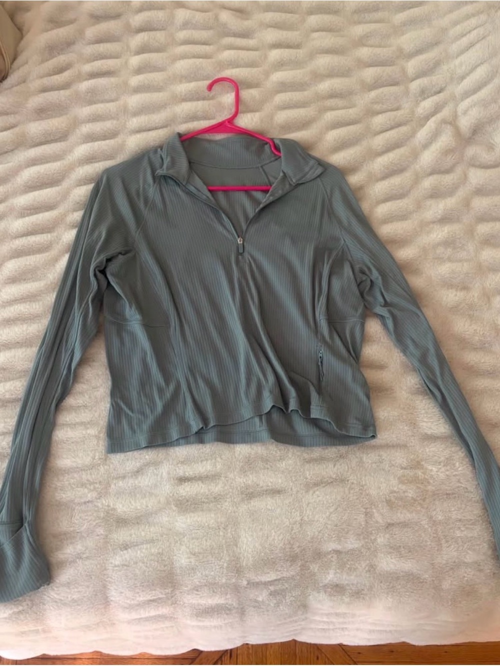 lululemon athletica Ribbed Half-Zip Top - Sage